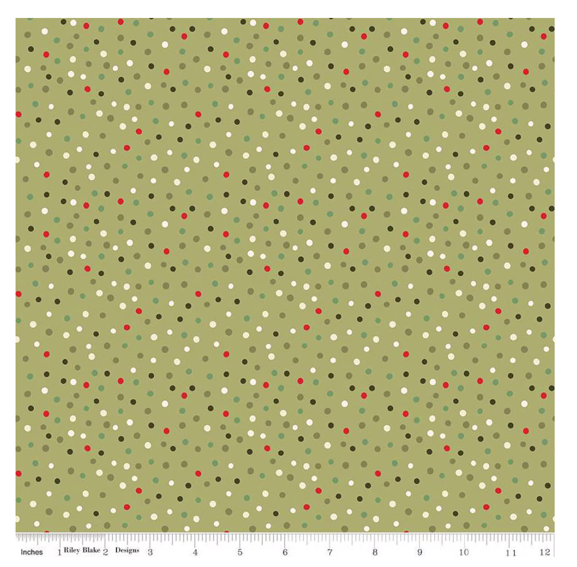 Glisten Dots Olive from Riley Blake, by the yard