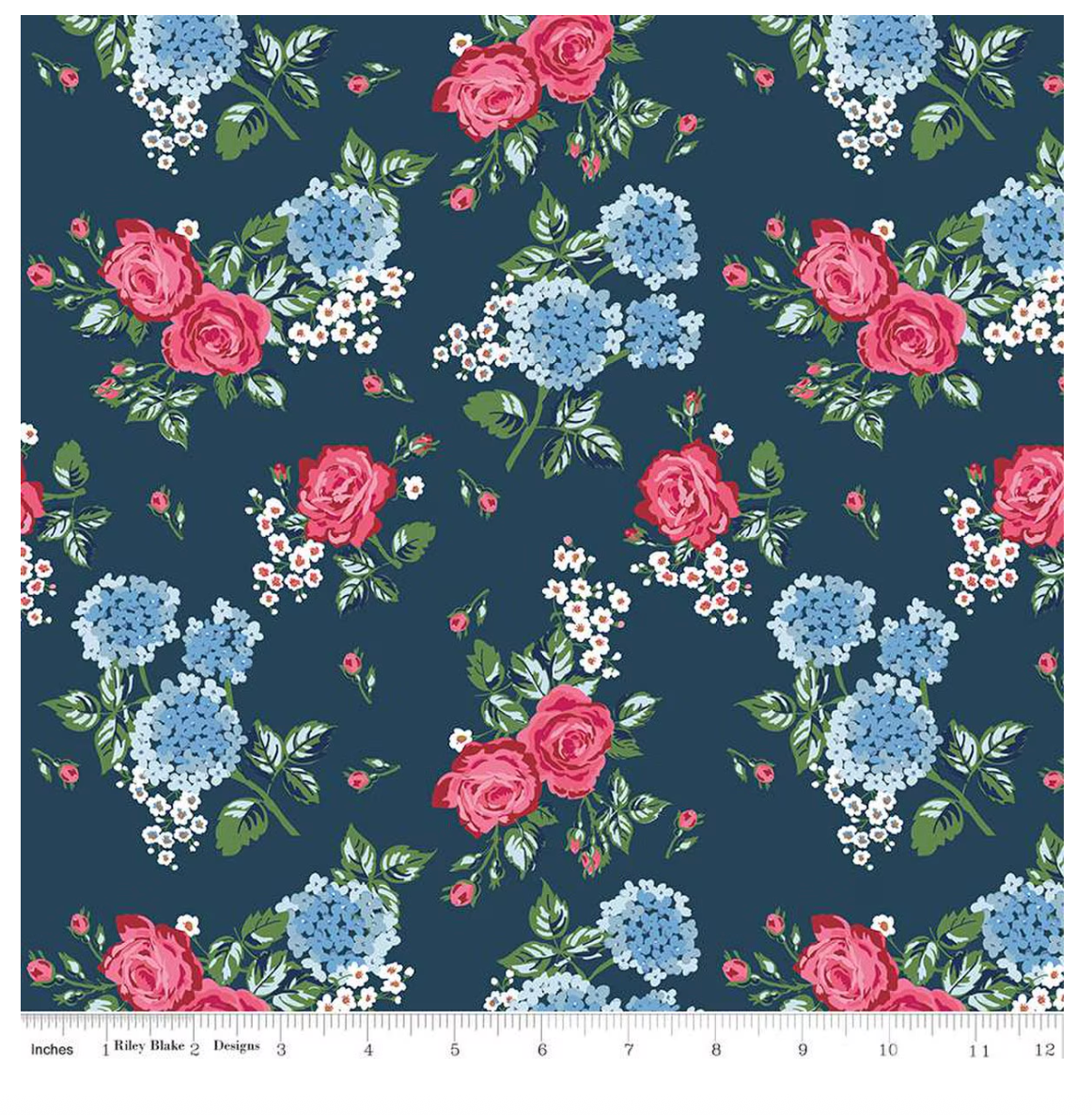 Bluegrass Charm Main Navy for Riley Blake by the yard