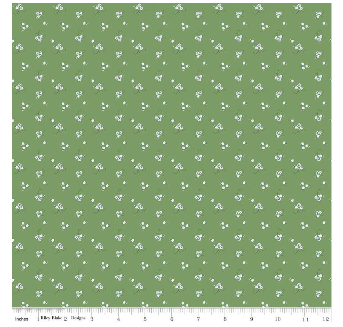 Bluegrass Charm Floral Green from Riley Blake by the yard