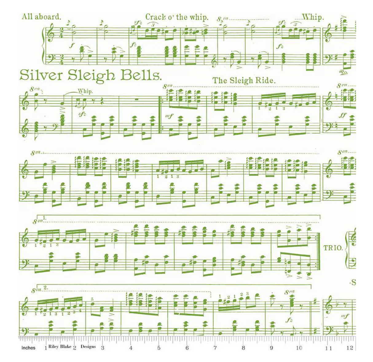 Classic Christmas Sheet Music White