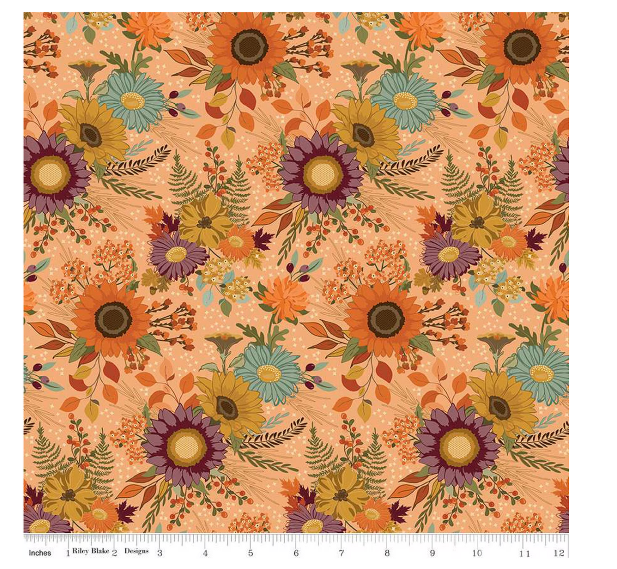 The Awe of Autumn Main Orange by the yard from Riley Blake