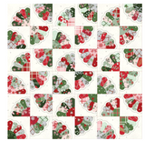 Mistletoe & Holly Dresden Fan Cheater Print Cloud by the yard from Riley Blake