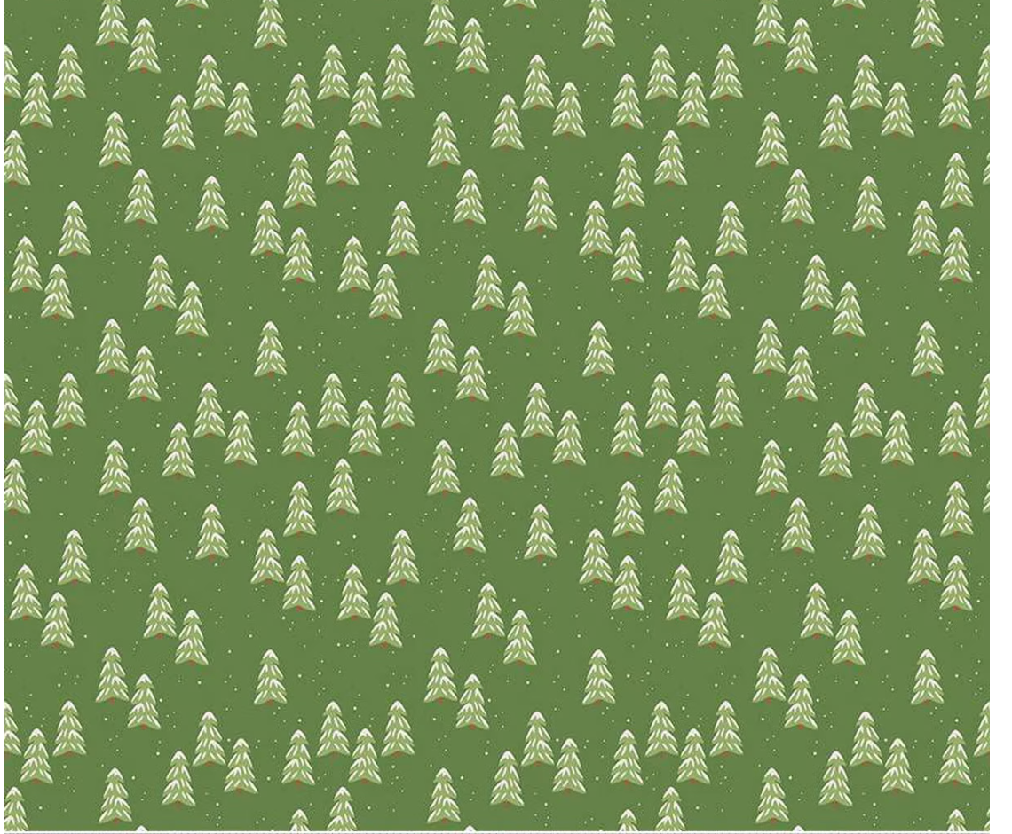 More Christmas Wishes Pines Green by the yard from Riley Blake