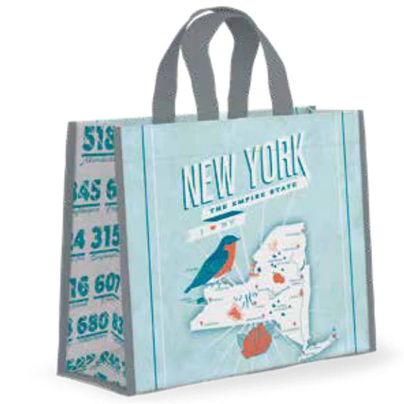 r ALL NEW YORK SHOP HOP VINYL TOTE BAG