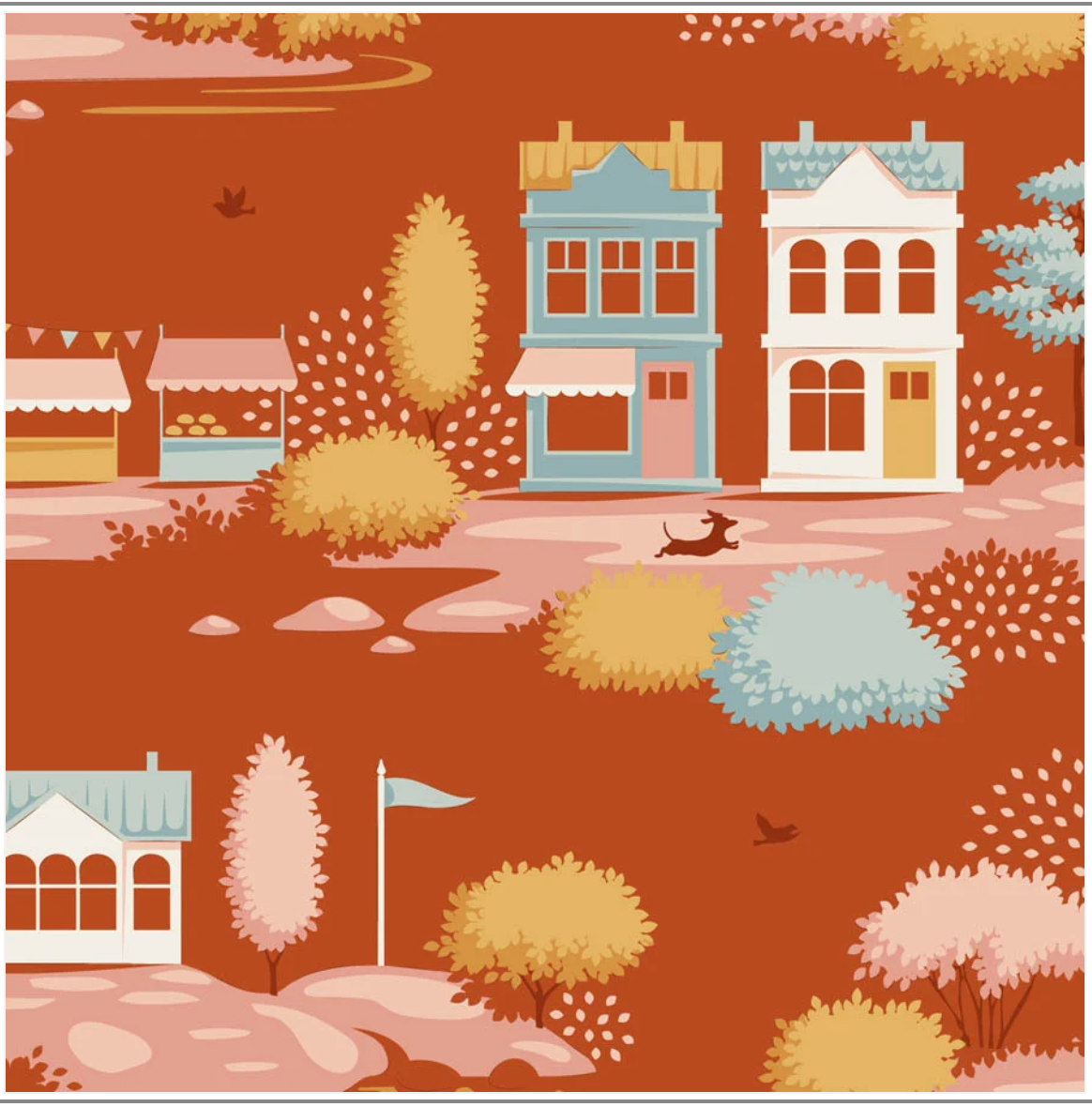 Pre OrderVillage Rust - Village Life by Tilda Fabrics  - by the yard fulfilled October 2026