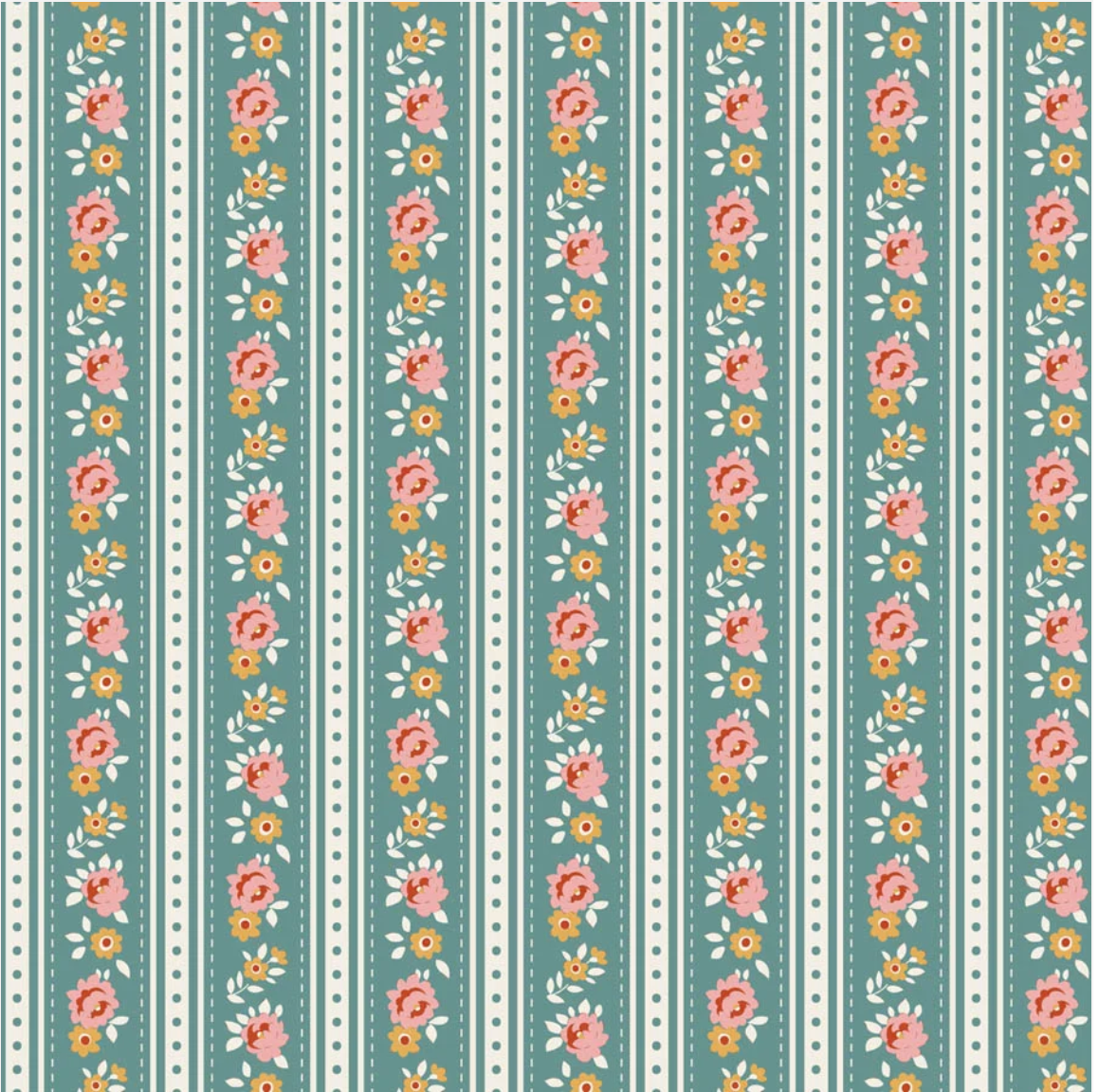 Pre Order Agnes Teal - Village Life by Tilda Fabrics - (Preorder) fulfilled October 2026