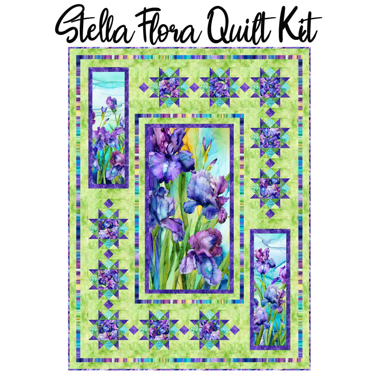 Pre Order Stella Flora Quilt Kit with Infatuation from Northcott Pre Order Ships Nov 2025