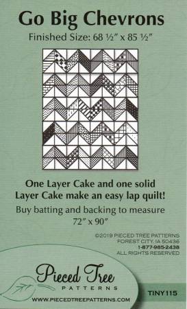 GO BIG CHEVRONS PATTERN PIECED TREE TINY #115