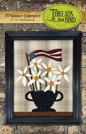 Summer Centerpiece Wool Applique Pattern