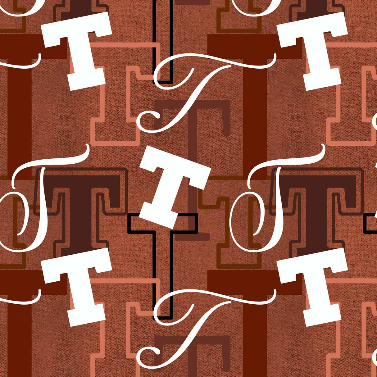 Official Licensed University of Texas  Cotton Quilting Fabric-Texas Longhorns Letters Cotton Fabric Sold by the Yard