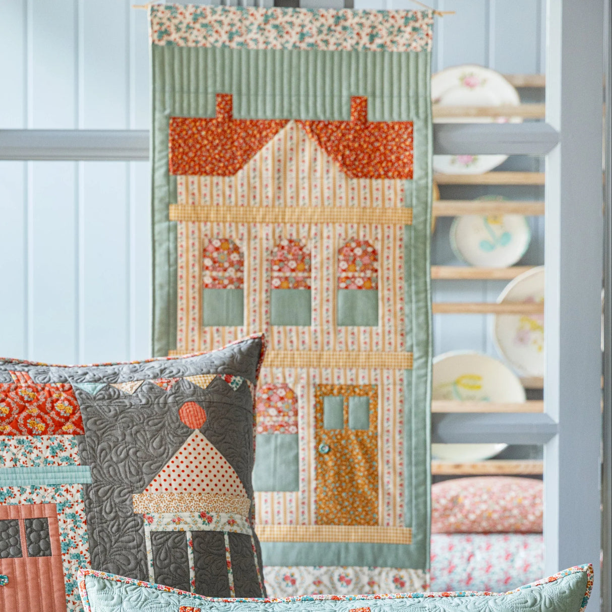 Pre Order Tilda | Village Wall Hanging Kit | Charcoal or Duckegg | 17in x 35¾in order fulfilled October 2026