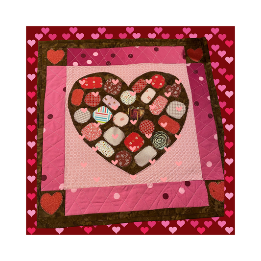 Intermediate Appliqué Class: Valentine’s Box of Chocolates Saturday February 1, 2025 10:30-4pm all supplies included