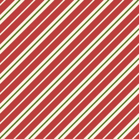 Gingerbread Christmas  Red Diagonal Stripe