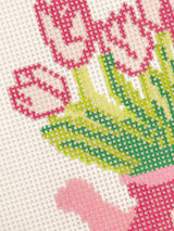 Heart Flower Teapot Needlepoint Canvas 13 Mesh , Valentine's Day Needlepoint Canvas, 4.5”x5.5" Needlepoint Canvas
