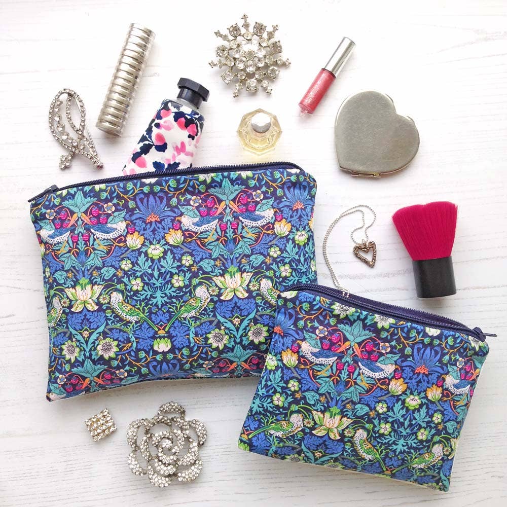 Liberty Tana Lawn Mixed Colours Make-Up & Coin Purse Kit