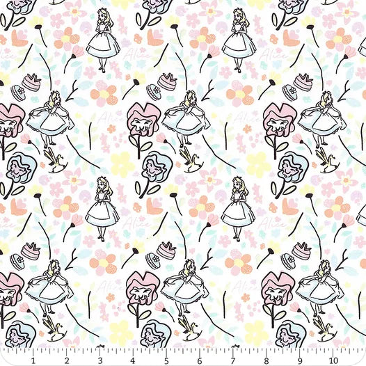 Alice in Wonderland III White Wonderland Forest Yardage