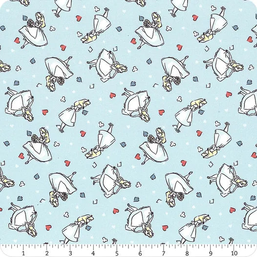 Alice in Wonderland III Blue Main Yardage