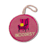 Needlepoint Ornament - Indoorsy, Finished Product