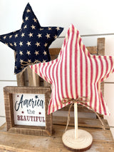 2pc. Rustic 4th of July Star Set - Vintage Star