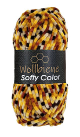 Softy Color Chenille Wool 100gr Coloured Knitting Hobby DIY: Purple grey pink turkis 118
