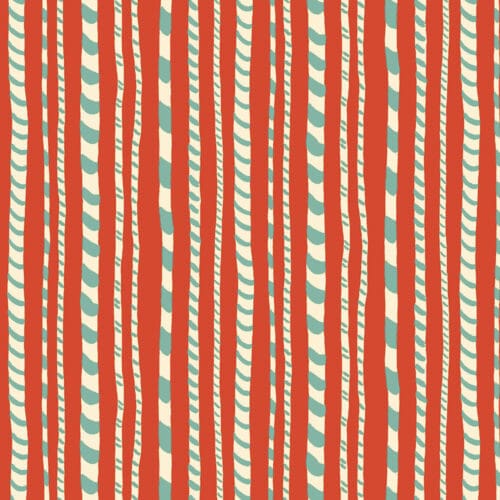 Festive Fair Candy Cane Stripe A, Liberty Fabrics for Riley Blake, by the yard