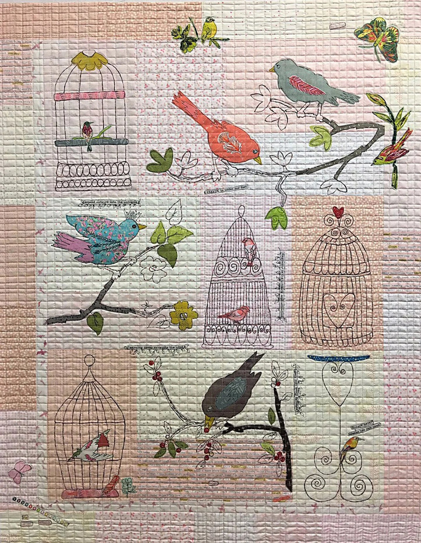 Chirp Chirp Collage Printed Pattern by Laura Heine