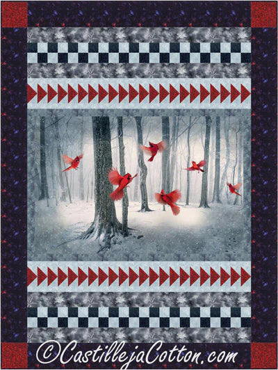 Winter Cardinals Quilt Pattern CJC-5138