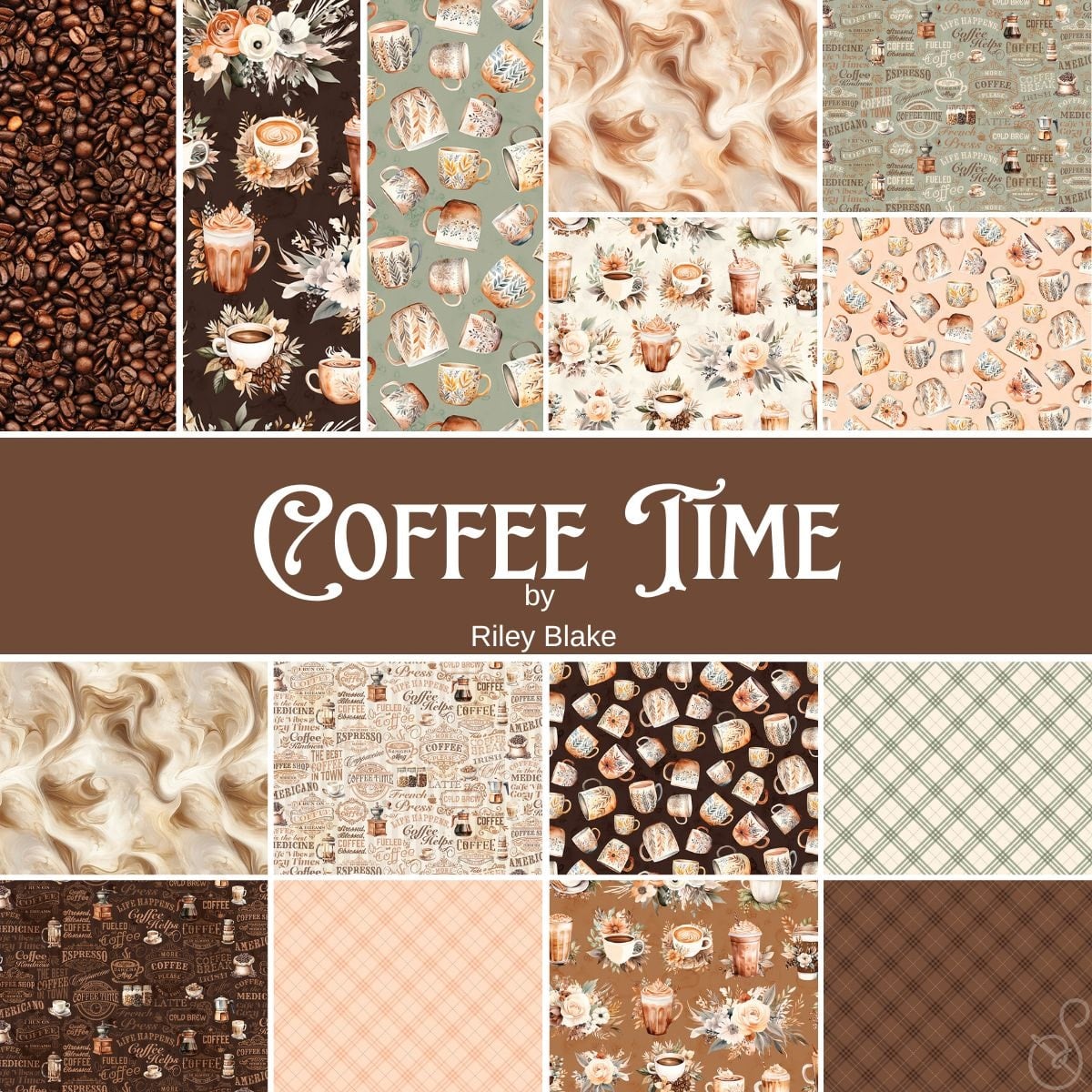 Coffee Time 5" Stacker | Riley Blake Designs | 42 PCs