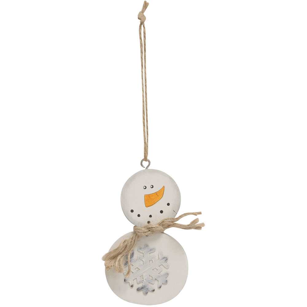 Buffalo Check Snowman Christmas Ornament,