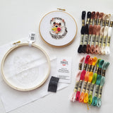 Hedgehog Embroidery Kit: Floss Card