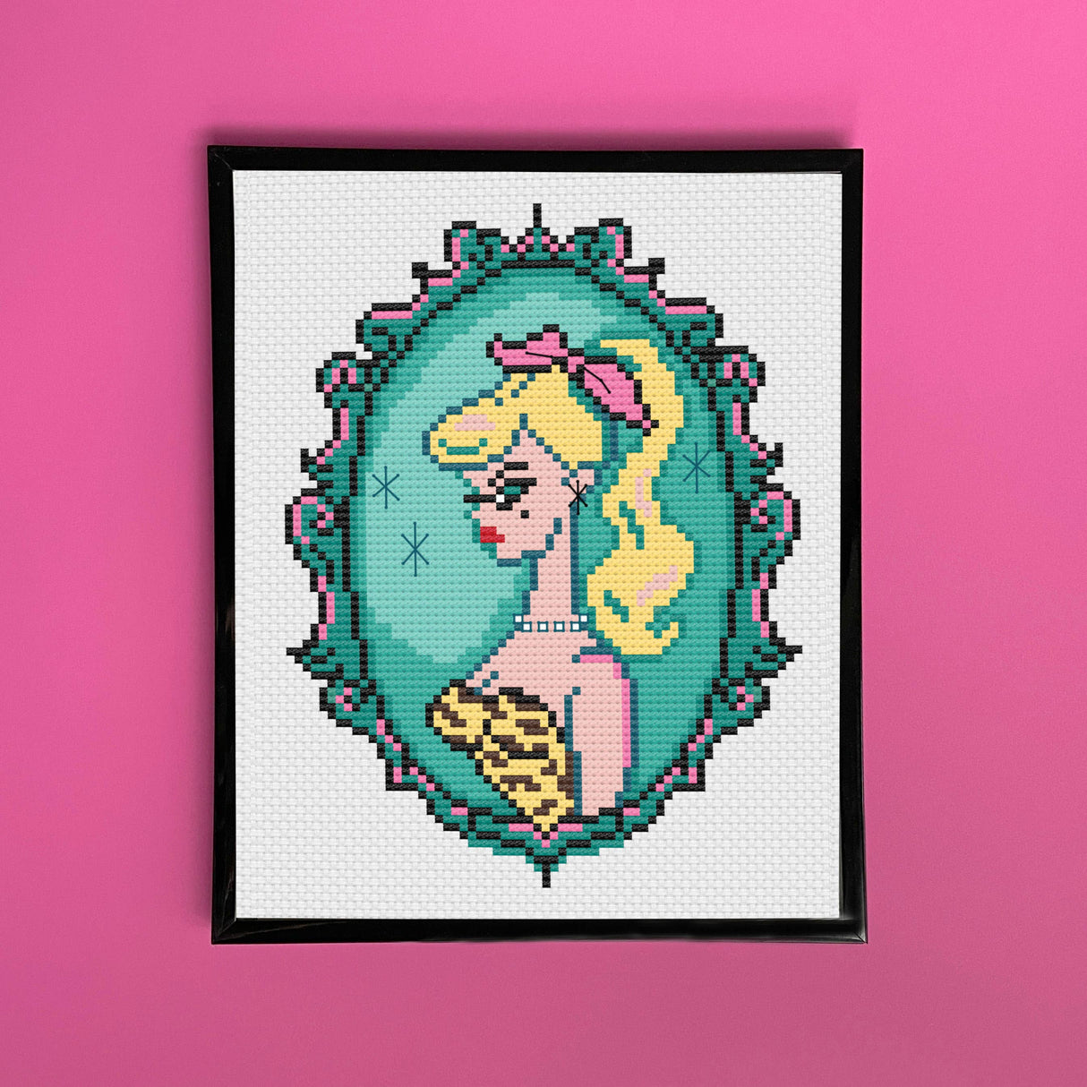 Cameo Doll: Blonde by Fluff Counted Cross Stitch Kit