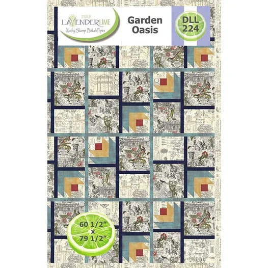 Garden Oasis Quilt Pattern Lavender Lime Designs #DLL-224