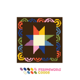 Matilda Star Quilt Block 4x4" Needlepoint Canvas