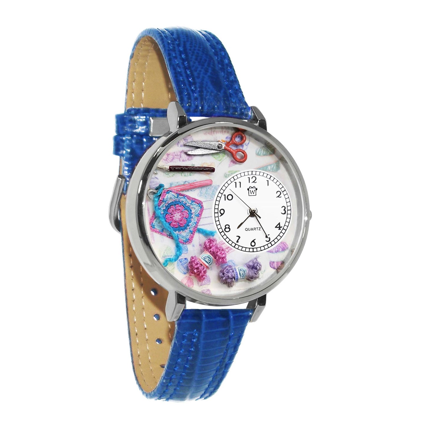 Crochet 3D Watch | Handmade in USA | Gold or Silver Finish: Silver