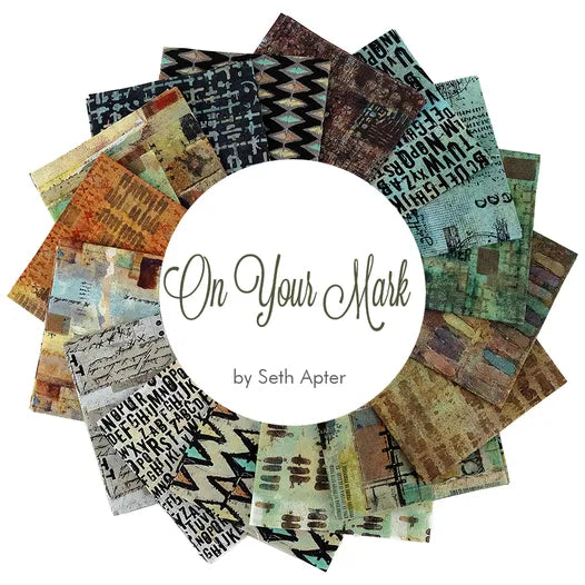 On Your Mark Fat Quarter Bundle Seth Apter for FreeSpirit Fabrics, Includes 16 fat quarters
