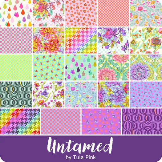 Untamed Neon Charm Pack Tula Pink for FreeSpirit Fabrics