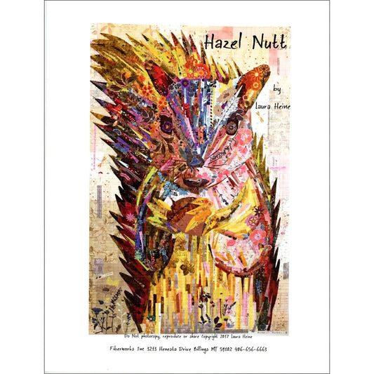 Hazel Nutt Collage Printed Pattern by Laura Heine