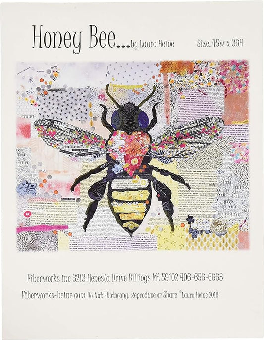 Honey Bee Collage Printed Pattern by Laura Heine