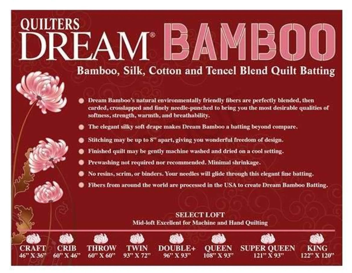 BAMBOO Quilt Batting Size Super Queen (121"x93") - Quilter's Dream