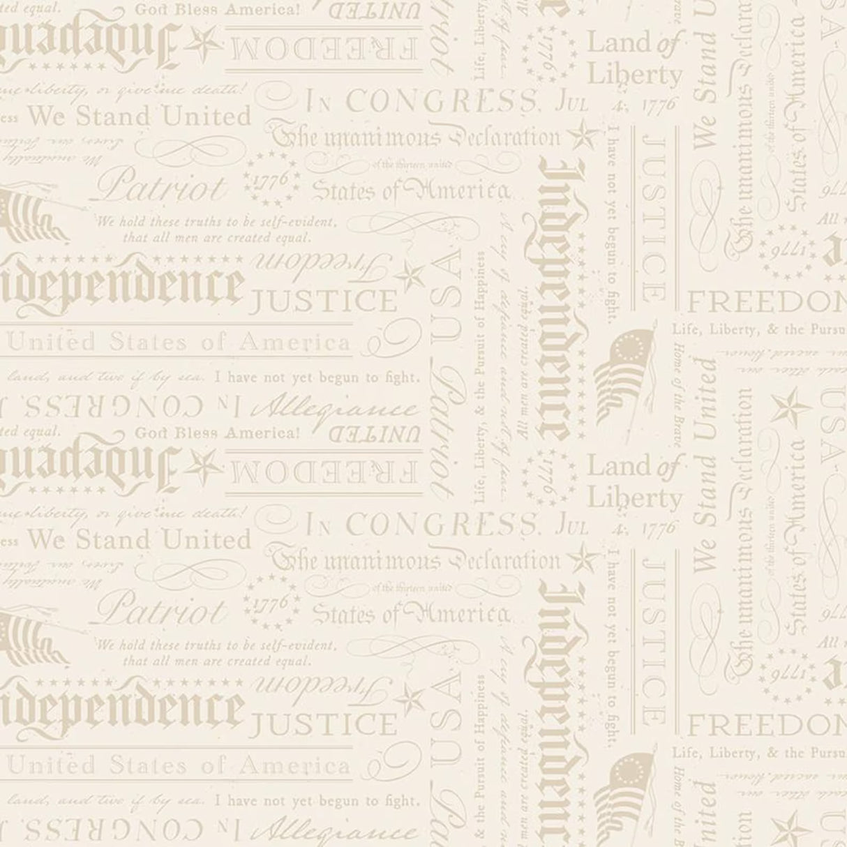 Independence Declaration Cream from Riley Blake by the yard