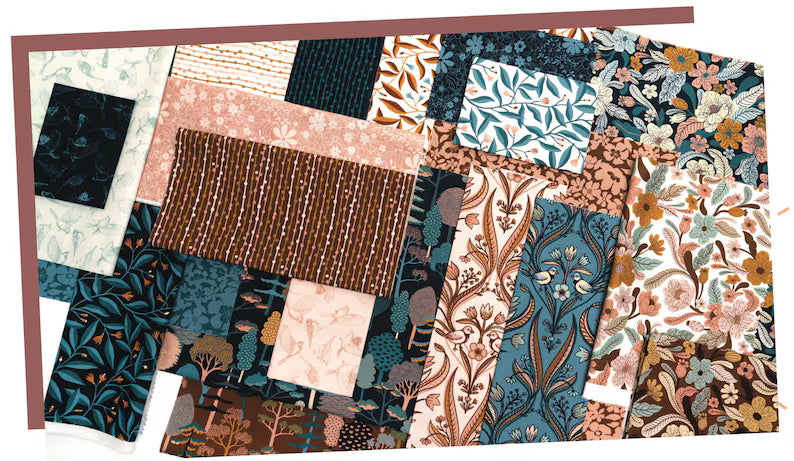 Wellspring Quilt Kit Featuring Forest, Feather & Bloom from Moda