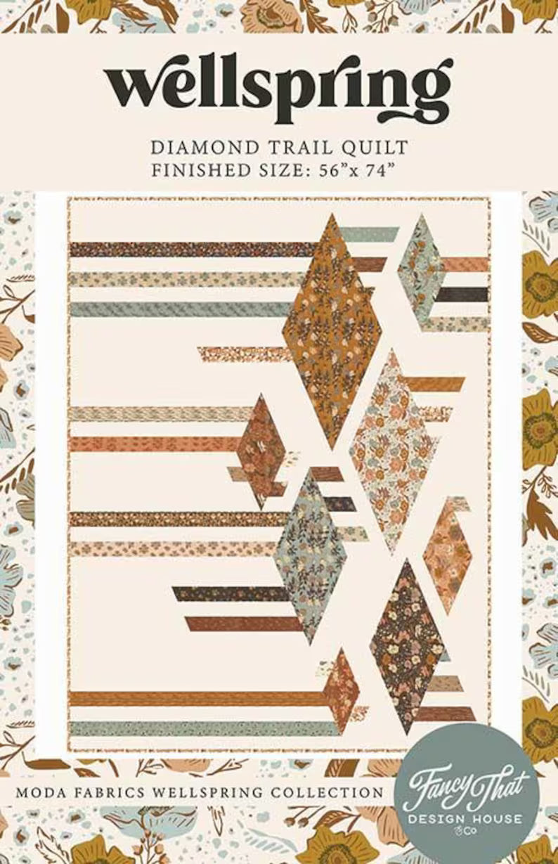 Wellspring Quilt Kit Featuring Forest, Feather & Bloom from Moda