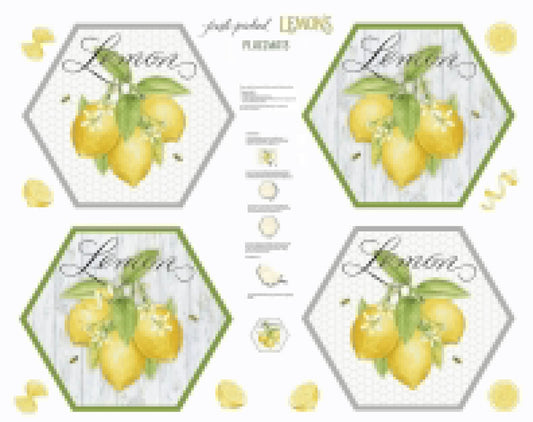 Lemon placemat panel by Henry Glass