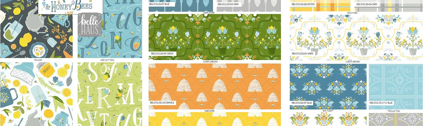 Sweet Tea & Honey Bees 16 Fat Quarter Bundle