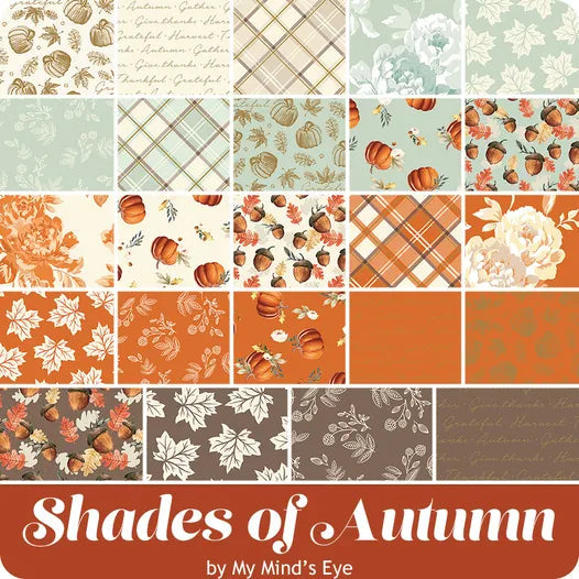 1 yd Bundle of 20 prints of the Shades of Autumn collection from Riley Blake. Full collection discount