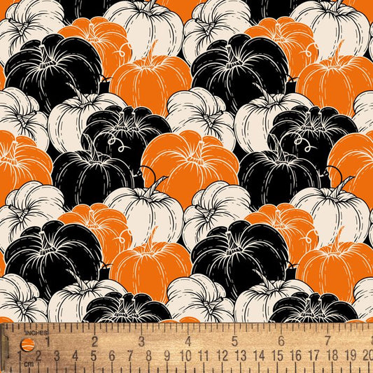 Halloween Pumpkins fabric by the yard