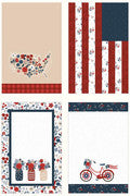 Red, White and True Tea Towel Panel