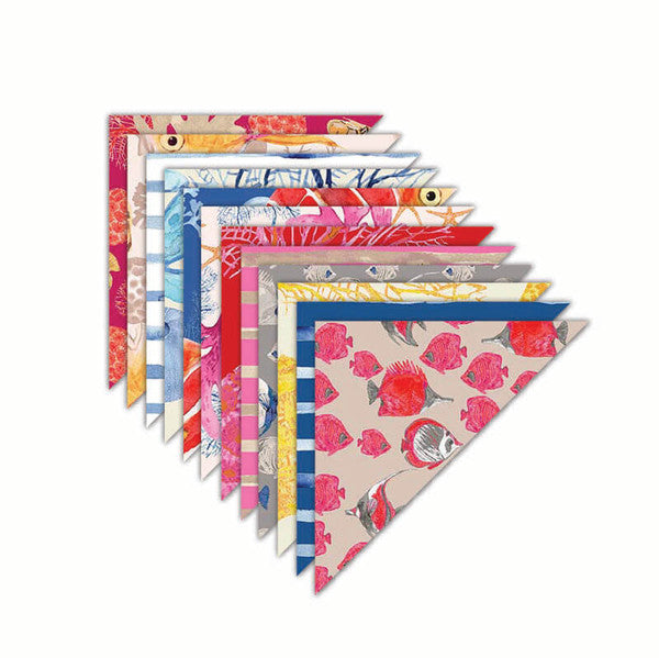 Seaside Swim - 5" half Square Triangles 42pc - Multi