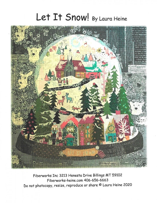 Let It Snow Collage Printed Pattern by Laura Heine