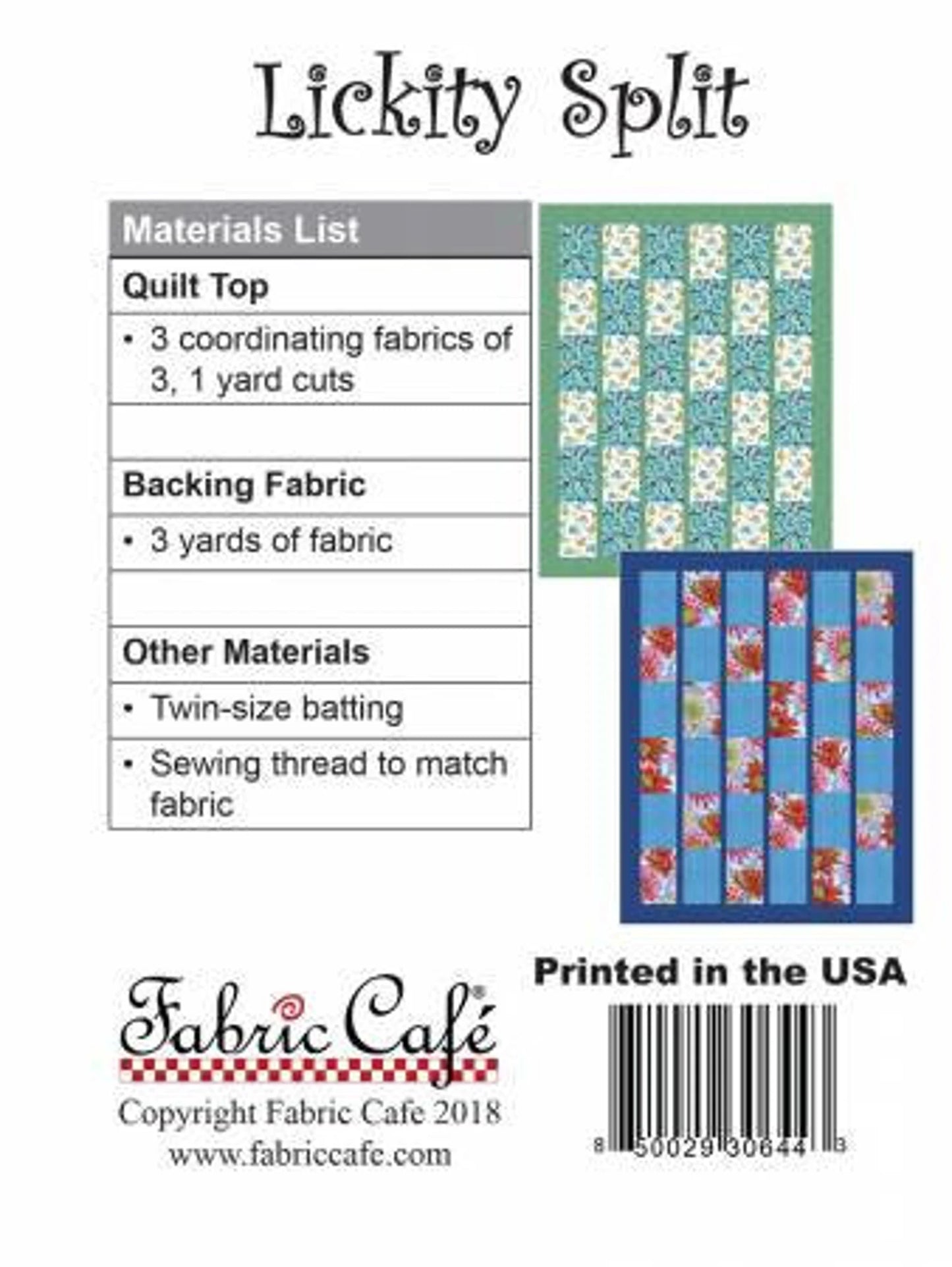 Fabric Cafe in store pattern